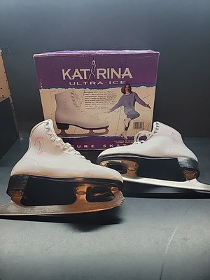 Vintage Katrina Witt Ultra Ice Figure Skates White Size 6