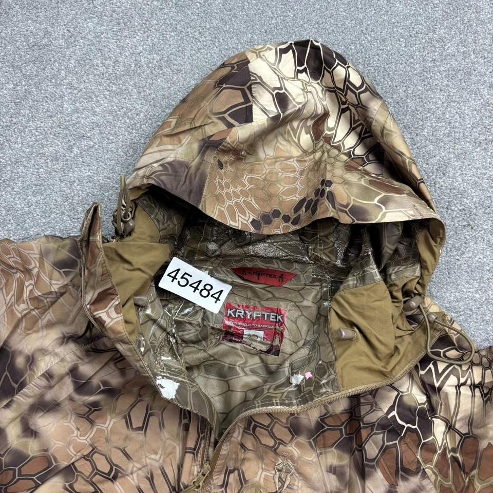 RealTree Jacket Adult Large Brown Work Wear Camo Hunting Hood Rain Coat Men - Image 4 of 4
