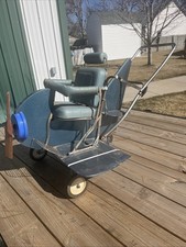 Vintage Wood Stroller Home Made with Wheels Cute Been Attic For Some Time Nice