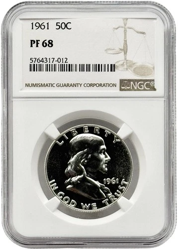 1961 Franklin Silver Half Dollar NGC PF68