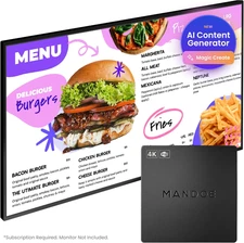 Digital Signage Player Easy Setup for Restaurants Retail Business Displays