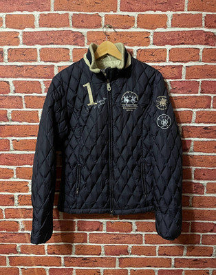 LA MARTINA Argentina Pro Player Polo Cup Quilted Down Jacket Men s Size M Navy