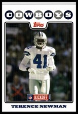 2008 Topps Kickoff #108 Terence Newman Dallas Cowboys
