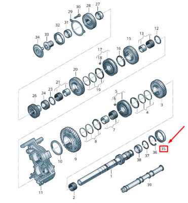AUDI Q5 FY Output Shaft Roller Bearing 0CK311439 NEW GENUINE | eBay