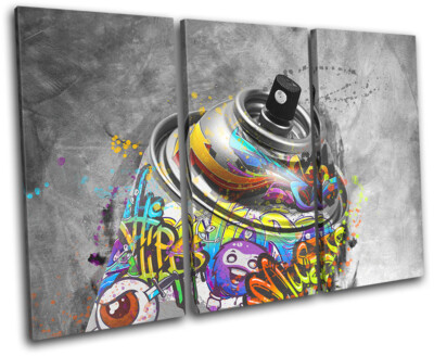Impression Sur Toile Graffiti Urban Art TREBLE - Style Moderne Multicolore - Déco Murale Tendance