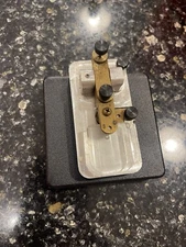 AME Morse Ham Radio Key KK1B QRP America Morse Equipment Works Good