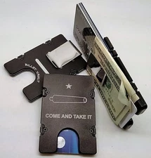 Come And Take It, Aluminum Wallet/Credit Card Holder, RFID Protection, Black