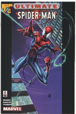 ULTIMATE SPIDER-MAN WIZARD #1/2 DYNAMIC FORCES SIGNED JOE QUESADA DF COA MARVEL