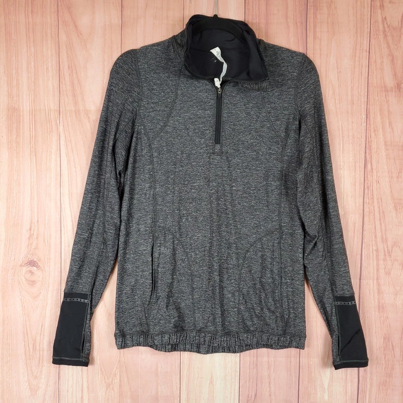lululemon quarter zip long sleeve pullover activewear shirt