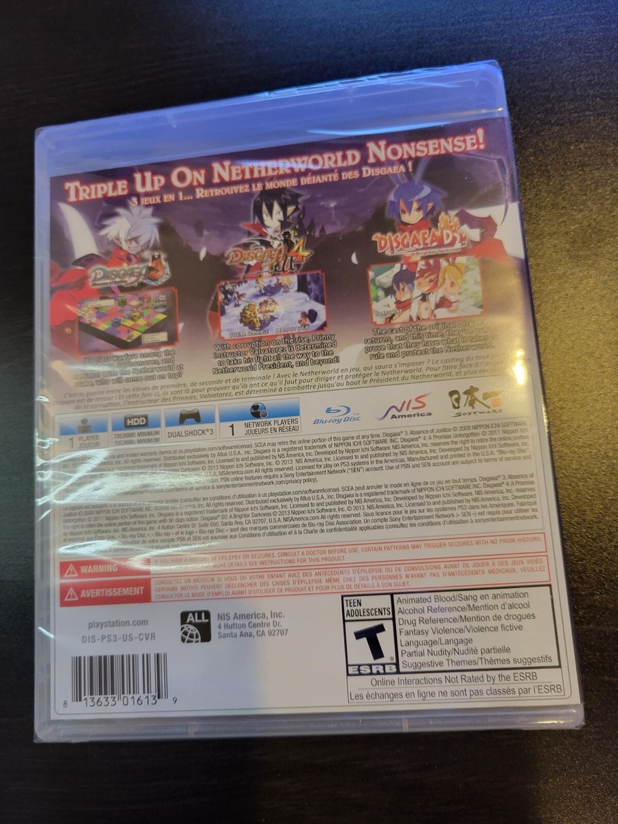 Jeu PS3 Disgaea Triple Play Collection - RPG, Très Bon état