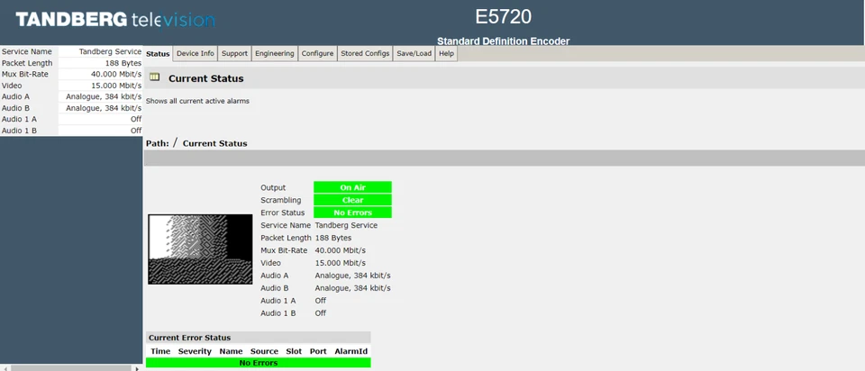 Codificador Tandberg/Ericsson E5720 MPEG 2 SD Foto 3 de 3