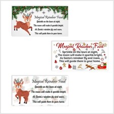 48 x Christmas Magic Reindeer Food Bag Label Stickers DIY Sweet Cone Party Bags