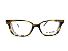 New VTG St.Moritz Cat Eye Oval Tortoise Eyeglasses Havana Giovanni 52 16 140