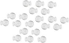 20Pcs Acrylic Pull Knobs Plastic Mini Pulls Clear for Small Furniture Wood Box J