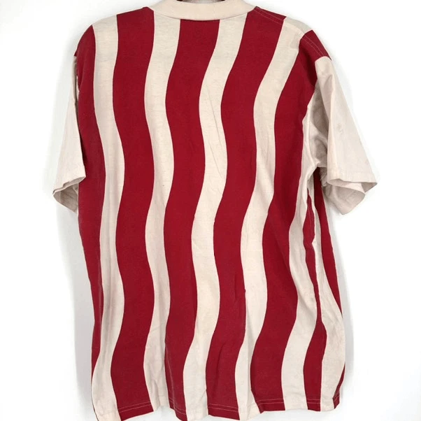 Camiseta de fútbol vintage Adidas para hombre de la Copa Mundial de Estados Unidos a rayas roja blanca talla mediana Foto 2 de 4