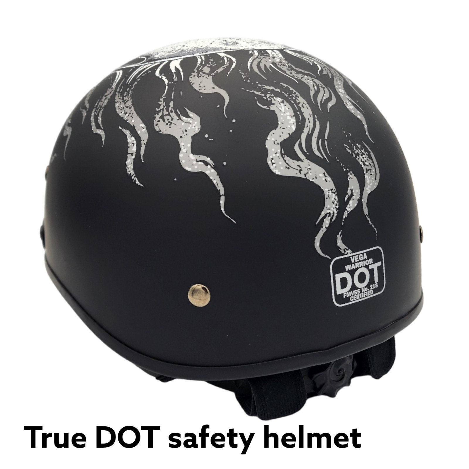 Vega - Warrior half helmet - Flame Skull