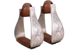 Tahoe Tack Aluminum Engraved Western Horse Stirrups 5.25" for Saddles