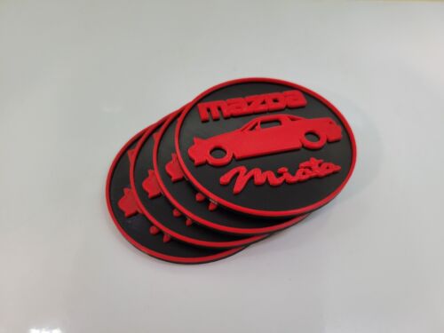 Mazda MX-5 Miata Getränkeuntersetzer (4er Set) mit Halter/Tassenmatte Pad Untersetzer  - Bild 1 von 5