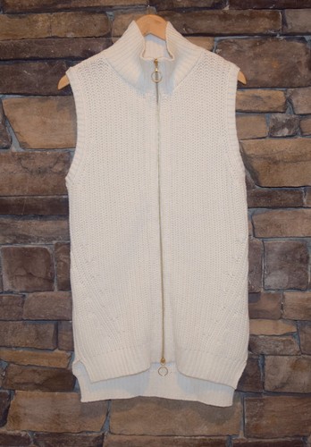 RACHEL ZOE Zip Front Turtleneck Ivory 