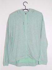 NWT Reebok Women's Mint Green Workout Ready LS Zip Hoodie Jacket size XL