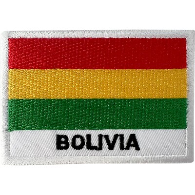 Bolivien Flagge Aufnäher Bügelbild Kleidung Jacke Südamerika bestickt Abzeichen