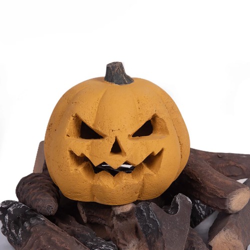 heyfurni Decorazione Camino Tronchi Zucca per Interno Esterno Focolare Giardino x2 - Foto 2 di 5