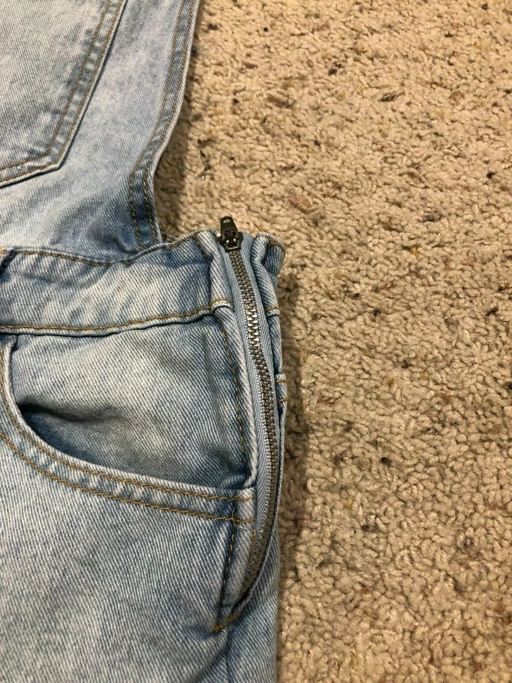 Винтажный FOREVER 21 sz 27 шорты света ополаскиватель искусственно состаренный джинсовый комбинезон шорты Z21 - Изображение 2 из 4