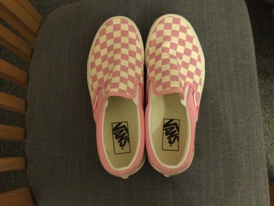 pink vans checkered