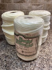Vintage Braided Persian Cord Macrame Rope Green 100 Yards 5 mm Lot of 3