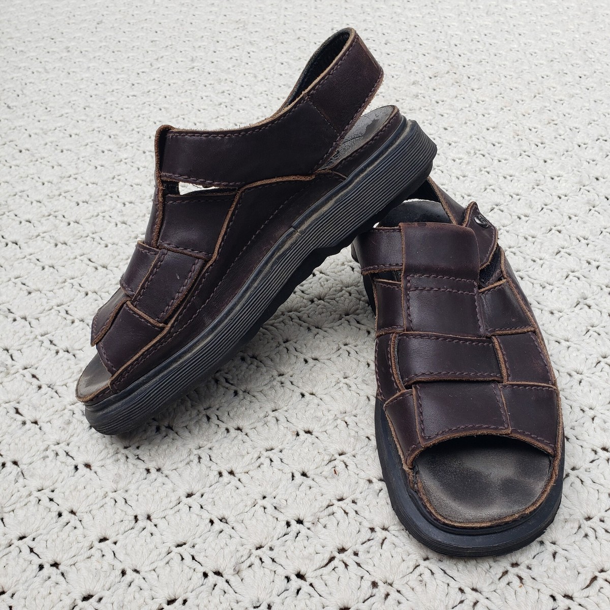 VTG Y2K Men Dr. Doc Marten\'s leather strap fisherman sandals shoes, 12M Dr. Martens Leather Upper Fisherman Sandals for Men for sale  main image 4