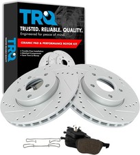 Kit pastiglie freno e rotore in ceramica - Performance rotori forati scanalati per messa a fuoco