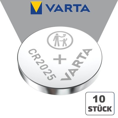 10x Varta CR2025 CR 2025 3 V Lithium Industrieware Bulk Batterie Knopfzelle