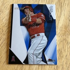 Mike Trout Angels 2015 Topps Finest Blue Refractor Parallel No. 68 /150