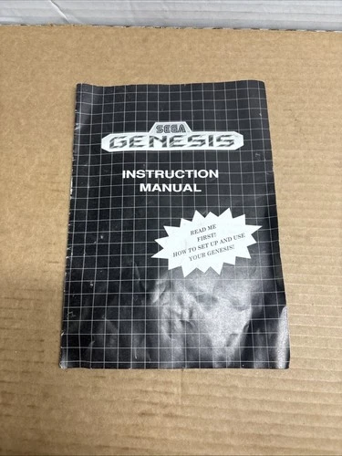 Sega Genesis System Manual Console Instruction Book Model 1 1992 Vintage