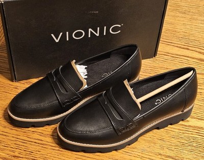 Vionic Women's Cheryl II Loafers I7819L1- BLACK BRAND NEW - Free