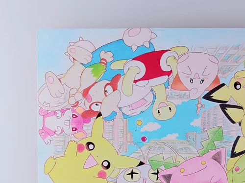 Postal Pokémon Pikachu & Friends por Keiko Fukuyama rara Nintendo de Japón - Imagen 2 de 7