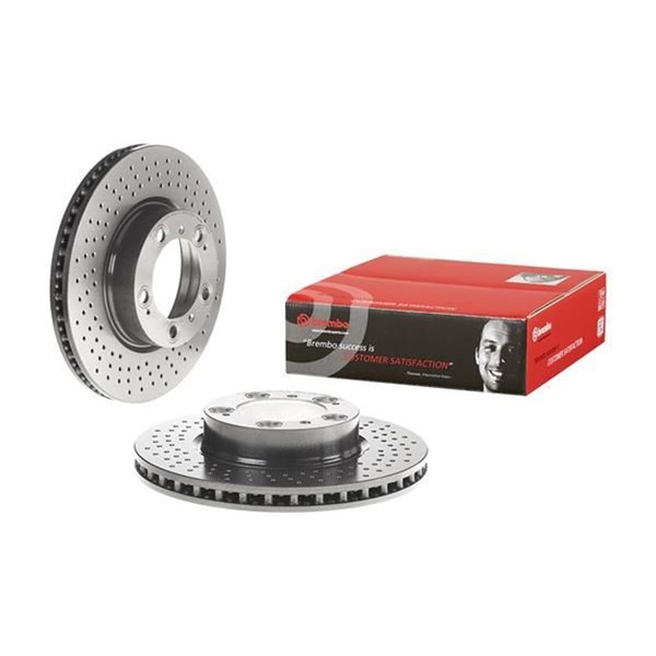 2X Brembo Bremsscheiben 318Mm Gelocht/Innenbel. Vorne Passend FÜR Porsche 911-image