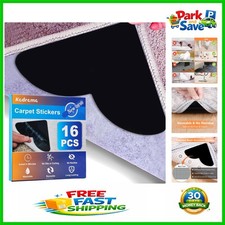 16 Pcs Non-Slip Rug Grippers - Invisible Anti-Curl Floor Stickers for Safety