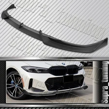 Matt Black Front Bumper Lip GT-Style For 2023-2025 BMW 3-Series G20 LCI M-Sport