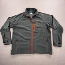 Columbia Jacket Mens XL Gray Orange Interchange Fleece Full Zip Outdoor Hiking