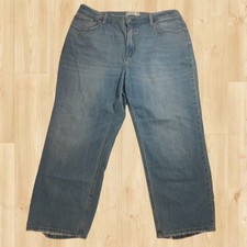 NY Abercrombie & Fitch Blå Jeans Med Och Ultrahög Midja Dam Storlek 16/33 