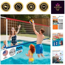 Durable HDPE Pool Volleyball Net Only - 15-28FT Adjustable for All Conditions