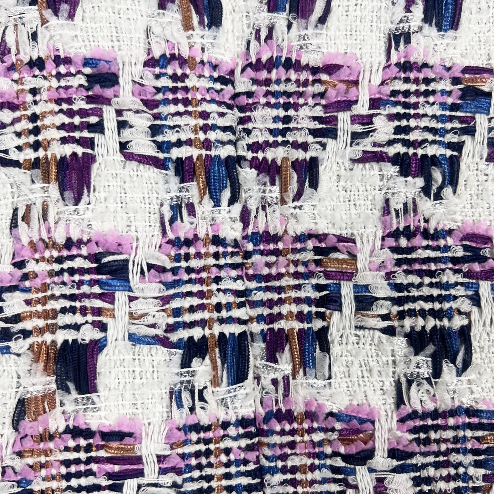 Talbots collarless tweed jacket texture colorful … - image 3