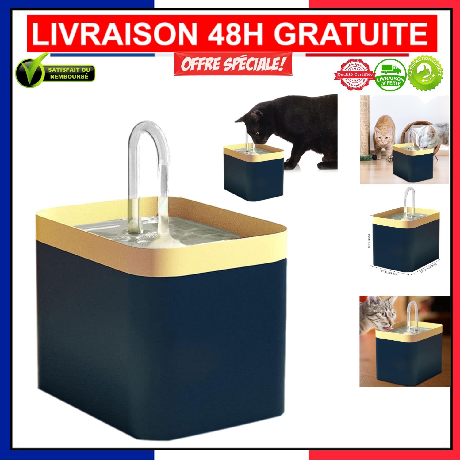 Fontaine à eau pour chats pour inciter votre animal à boire et éviter les calculs