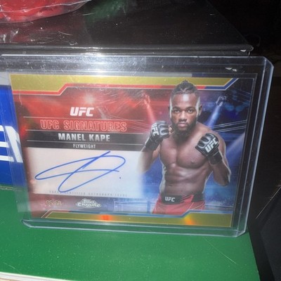 2025 Topps Chrome UFC - UFC Signatures Manel Kape #SIG-MK Gold Refractor /50...