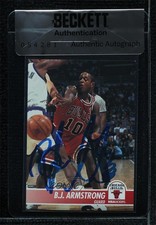BAS 1994-95 NBA Hoops BJ Armstrong #23 Seal of Authenticity Auto 3c7