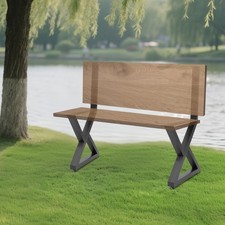 2PCS Bench Legs, Triangle Metal Bench Legs, Bench Legs with Backrest Bracket