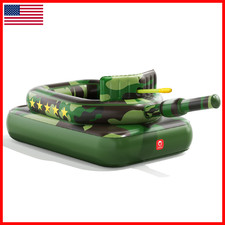 Qpau Inflatable Tank Pool Float For Camouflage Floaty Water Cannon Swim Raft