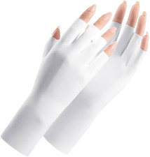 Women Sunblock Fingerless Gloves Non-Slip UV Protection Driving Riding Summer Ou