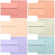 5x7 Envelopes for Invitations, 120-Pack A7 Envelopes for 5x7 Cards, Colored I...